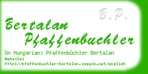bertalan pfaffenbuchler business card