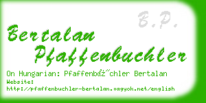 bertalan pfaffenbuchler business card